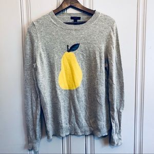J. Crew Wool Sweater with Pear XL